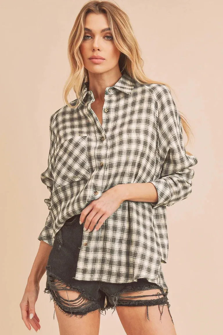 Oversized Gingham Shirt