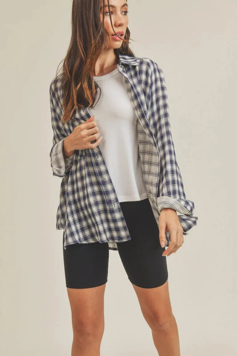 Oversized Gingham Shirt