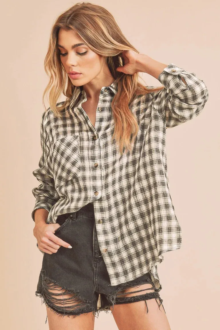 Oversized Gingham Shirt