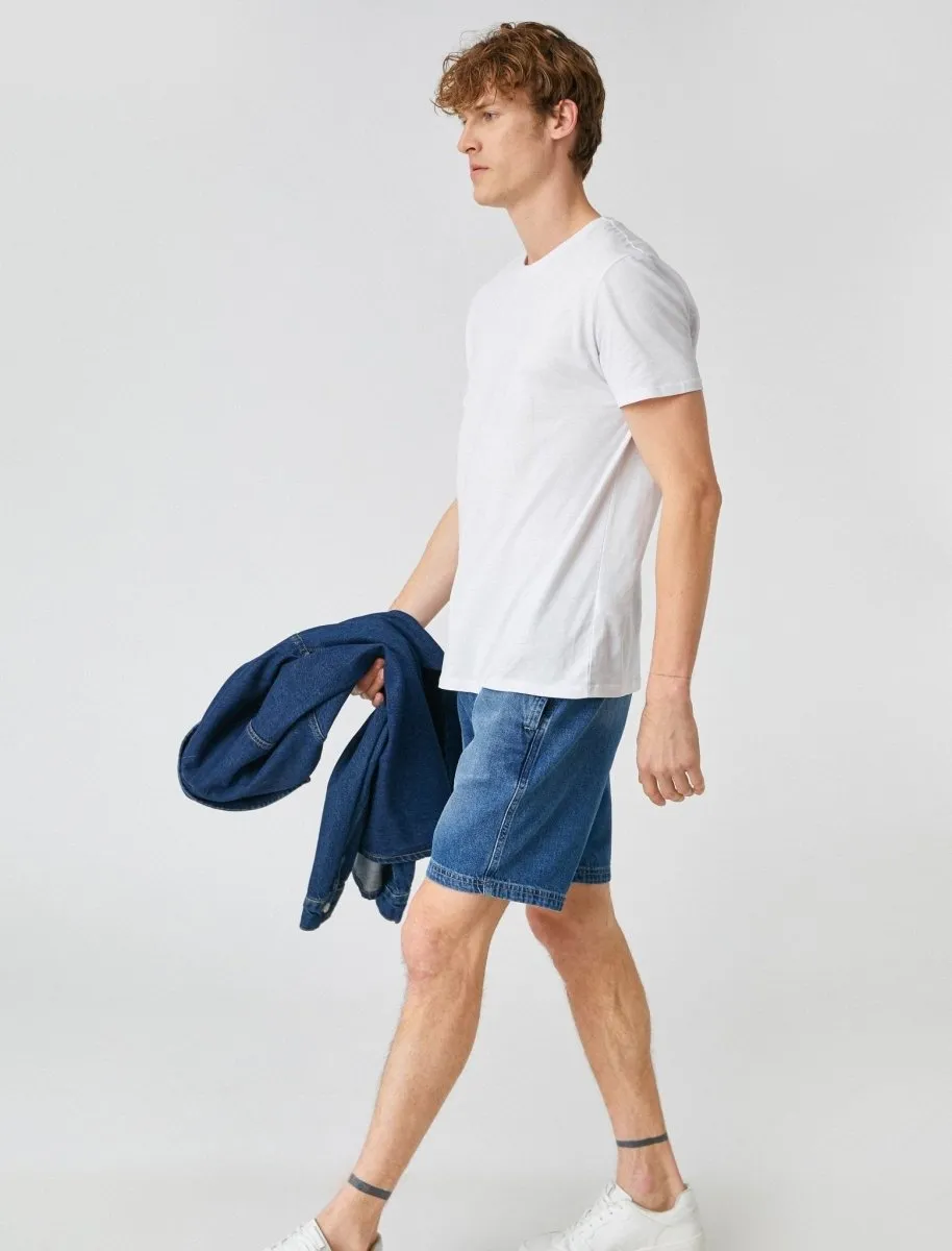 Pull On Denim Short in Dark Indigo