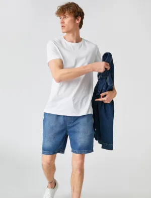 Pull On Denim Short in Dark Indigo