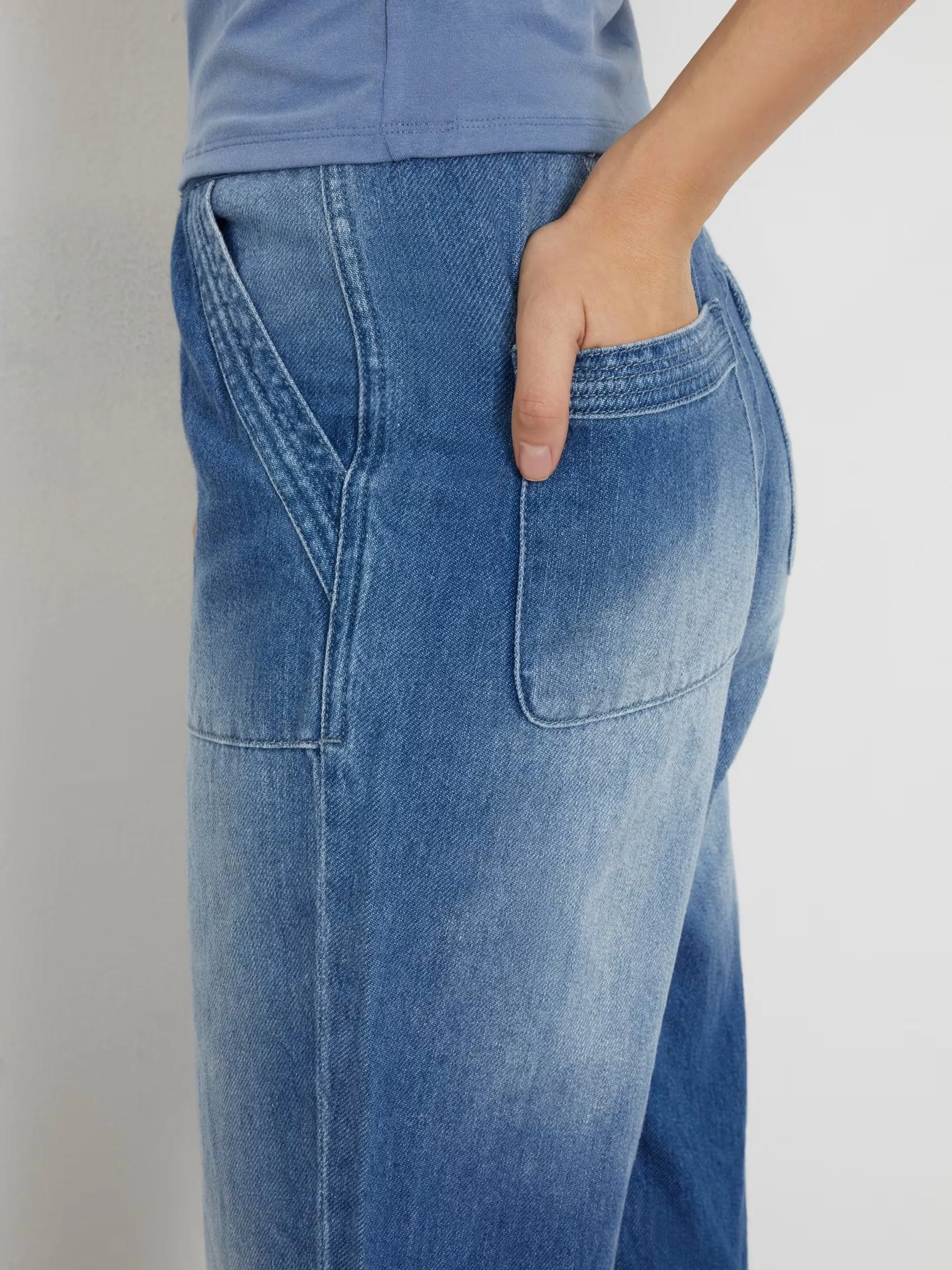 RINA WIDE LEG DENIM PANTS
