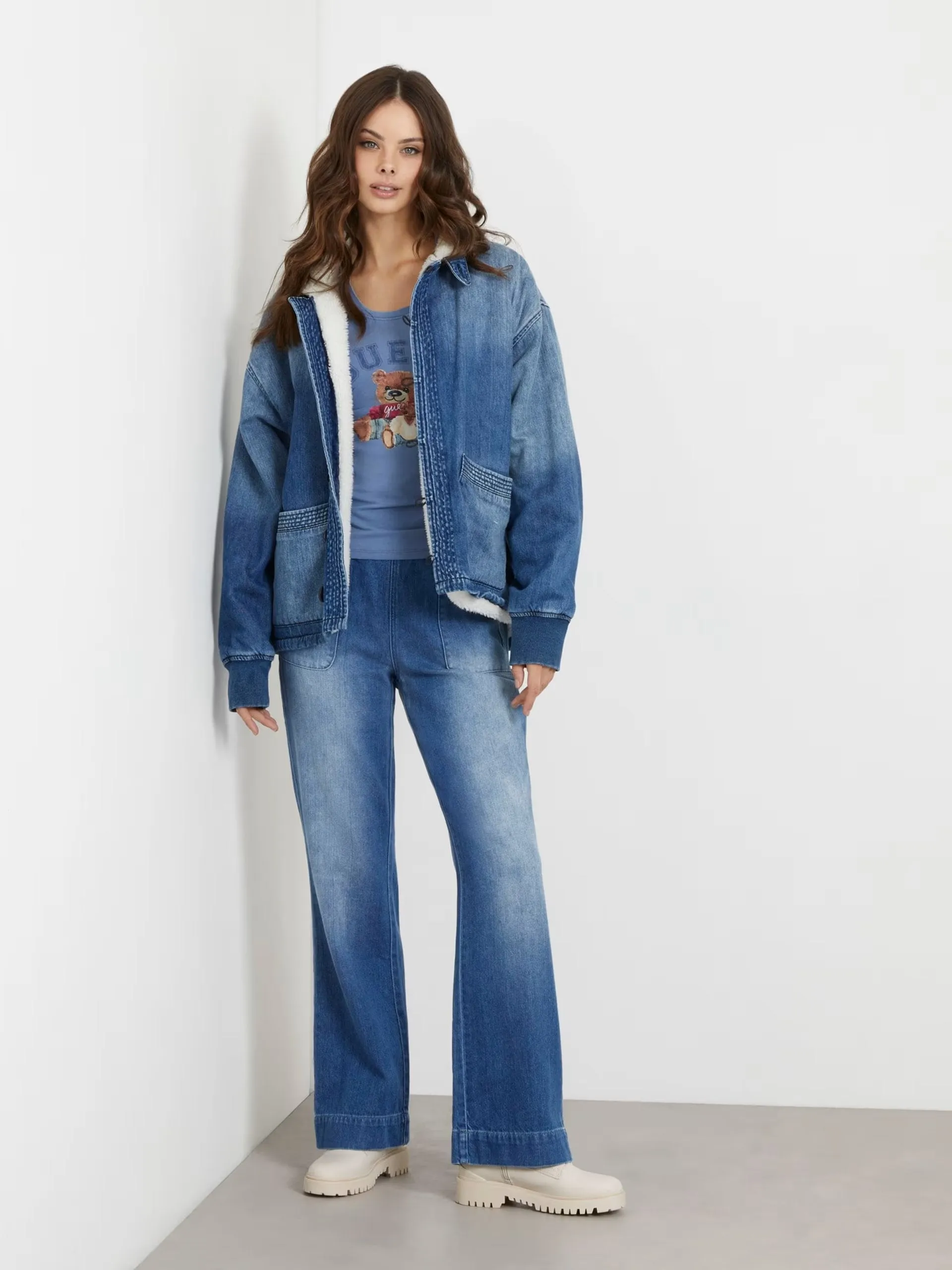 RINA WIDE LEG DENIM PANTS