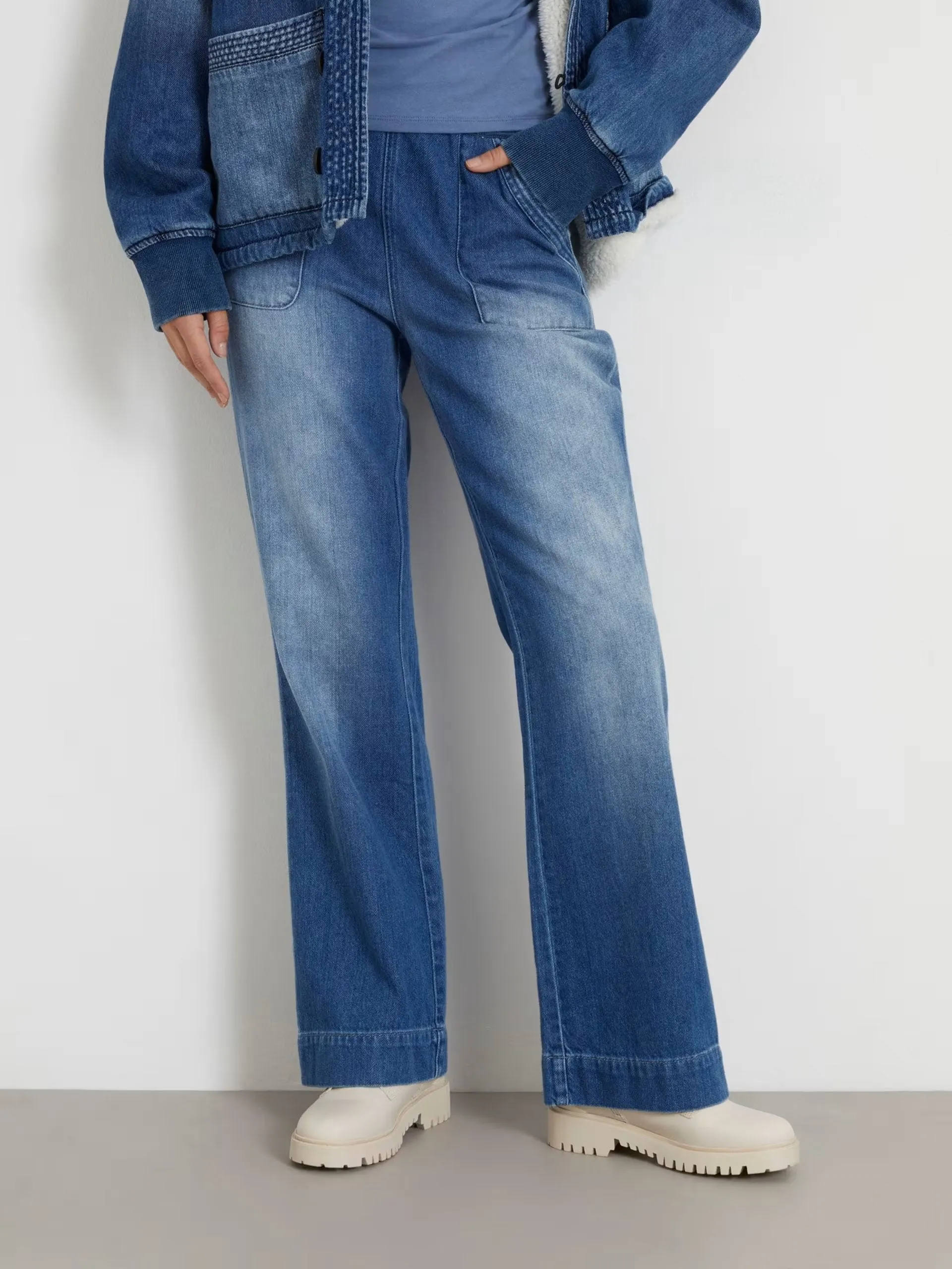 RINA WIDE LEG DENIM PANTS
