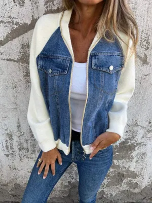 Ruth™ Cozy and Stylish Denim Fleece Jacket
