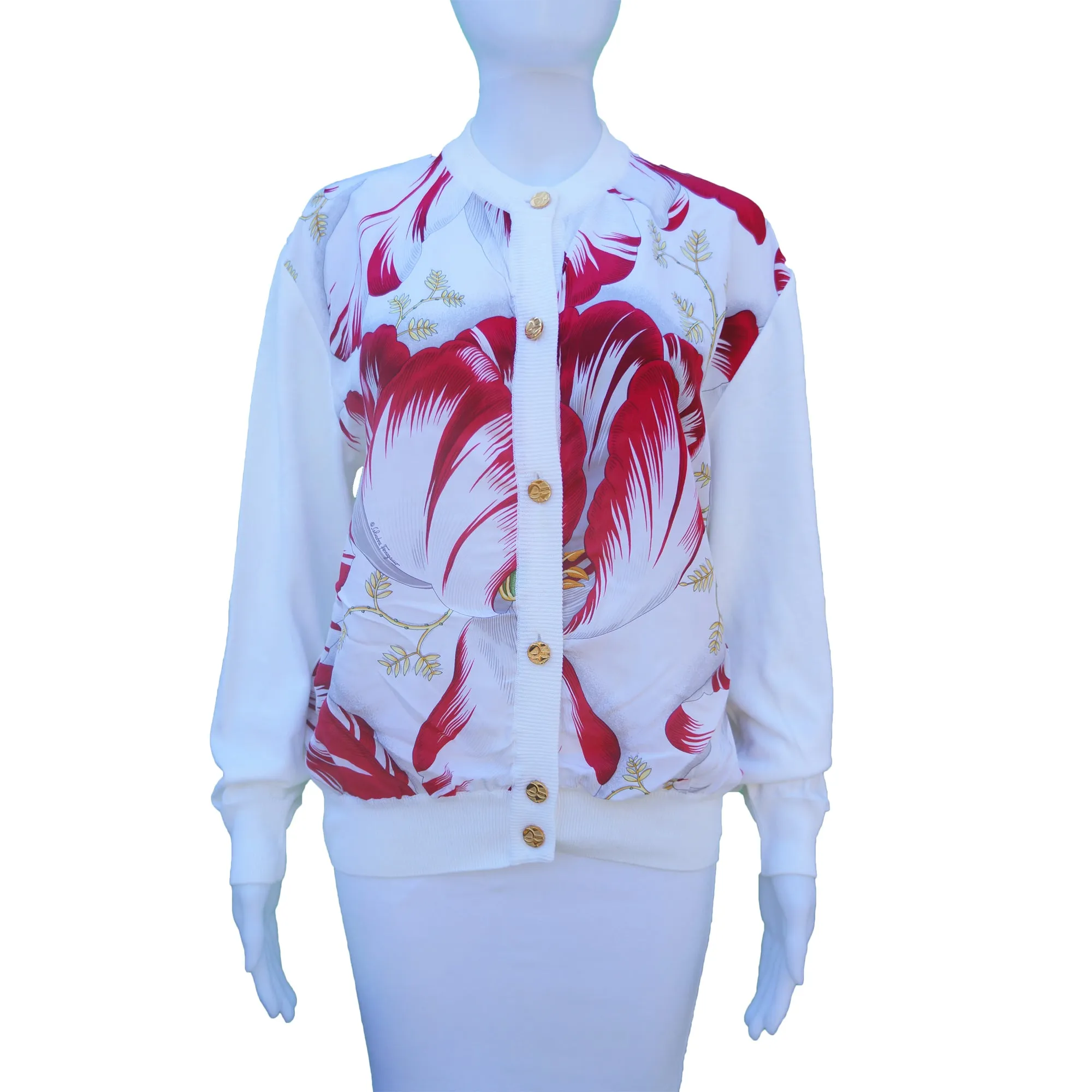 SALVATORE FERRAGAMO VINTAGE FLORAL PRINT TOP