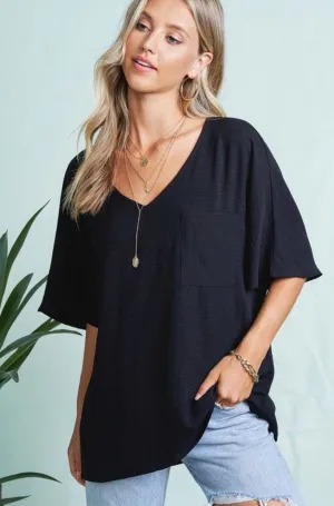 Sam V-neck Crumble Top
