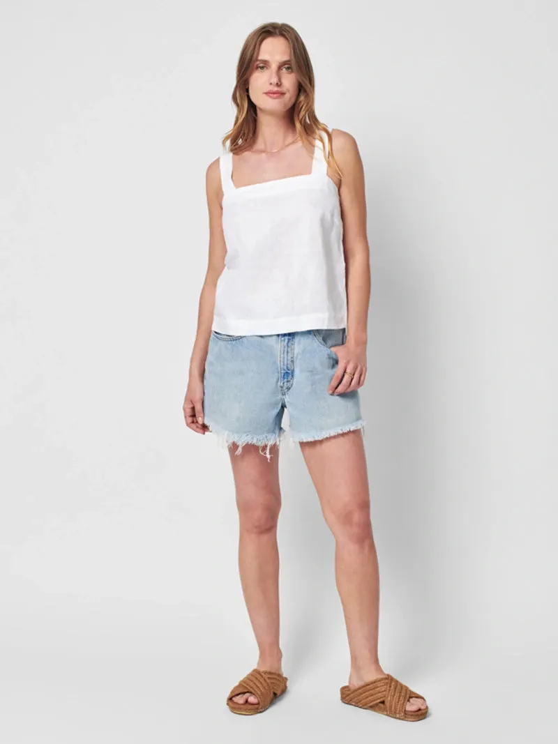 Sands Linen Tank in White