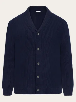 Shawl neck wool cardigan - RWS - Total Eclipse
