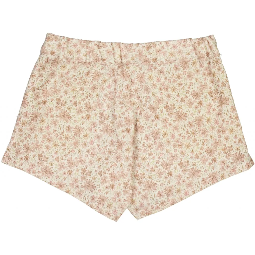 Shorts Dina - eggshell flowers