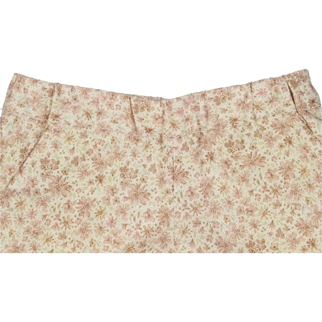 Shorts Dina - eggshell flowers