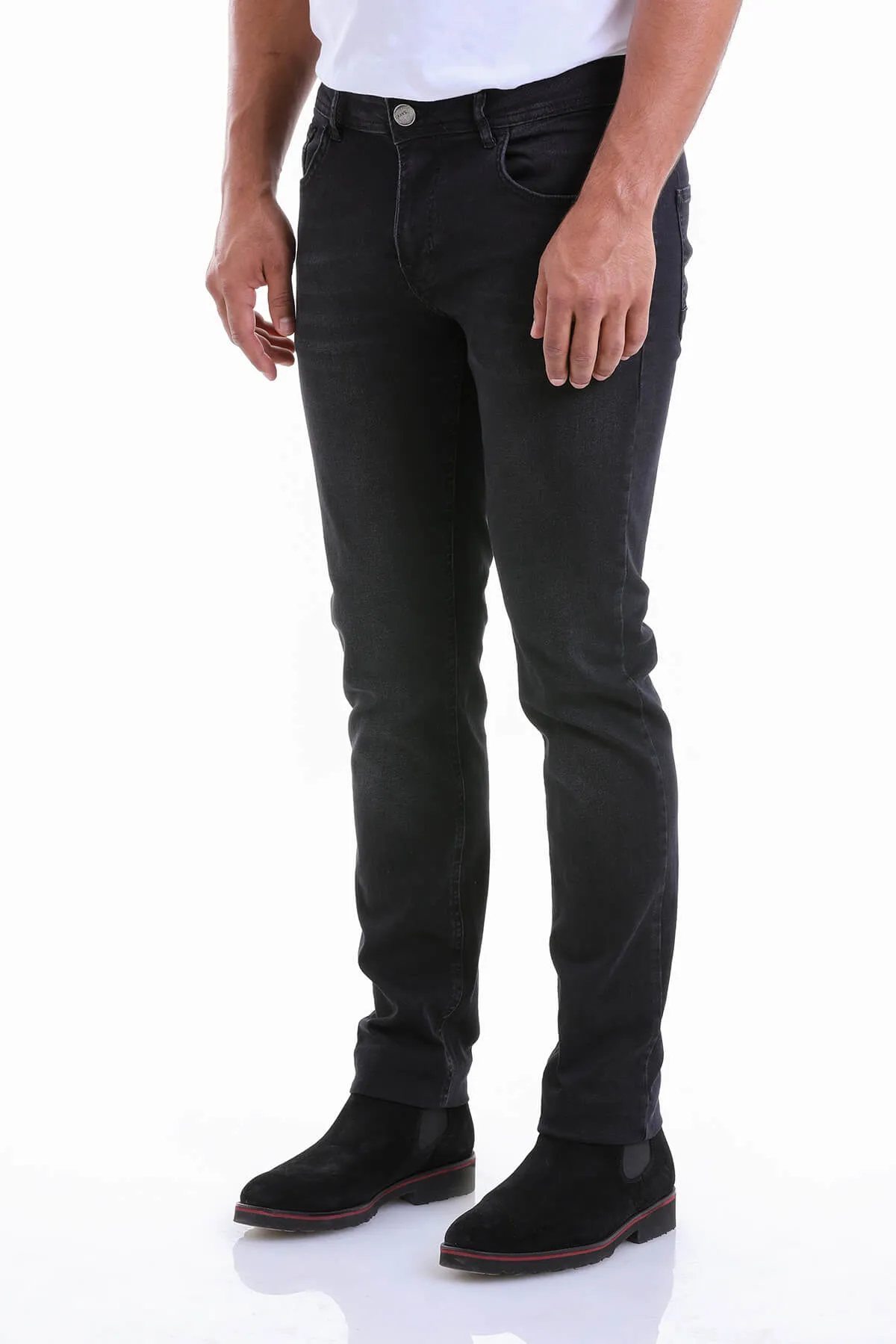 Slim Fit 5 Pocket Black Cotton Denim Jeans