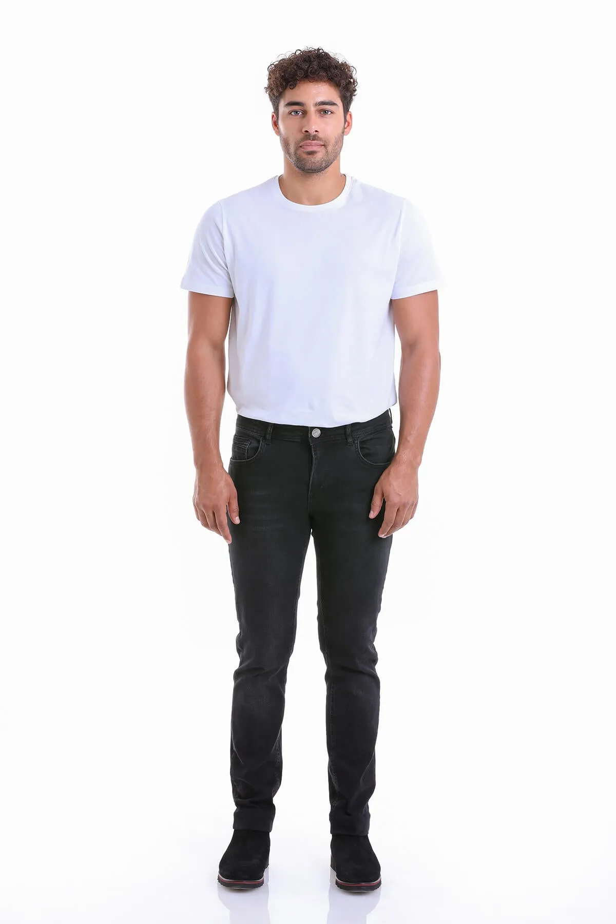Slim Fit 5 Pocket Black Cotton Denim Jeans