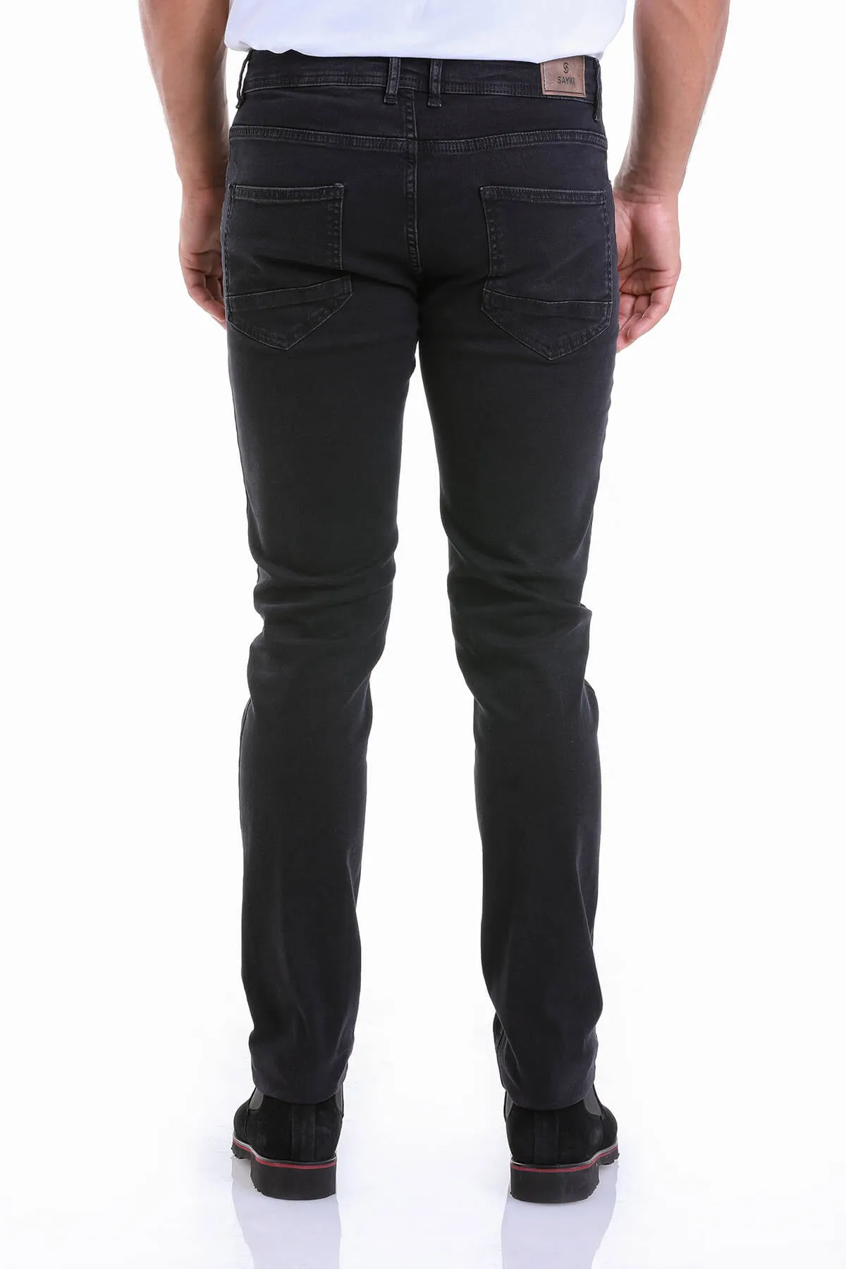 Slim Fit 5 Pocket Black Cotton Denim Jeans