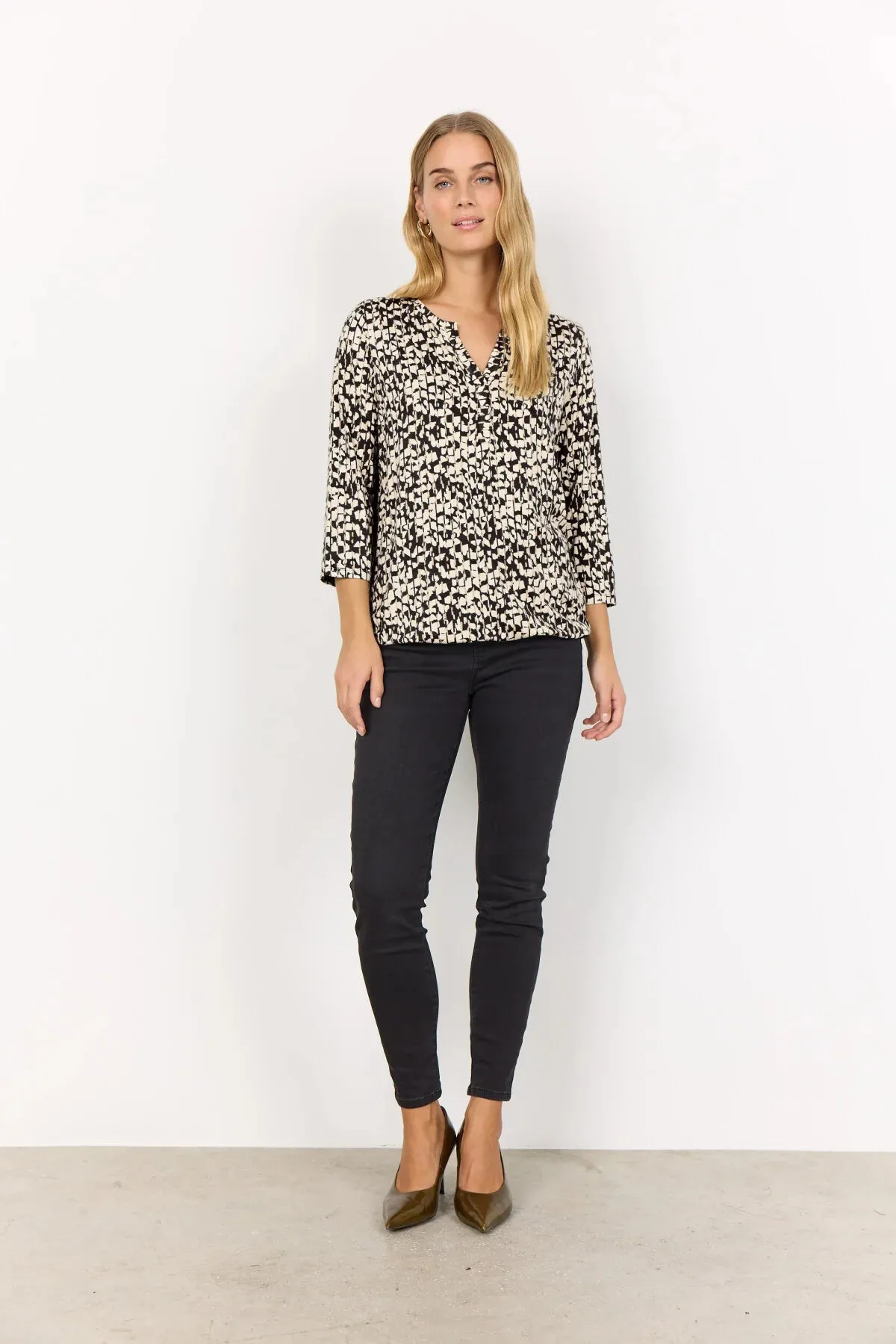 Soya Concept - Marica AOP 316 3/4 Sleeve Top