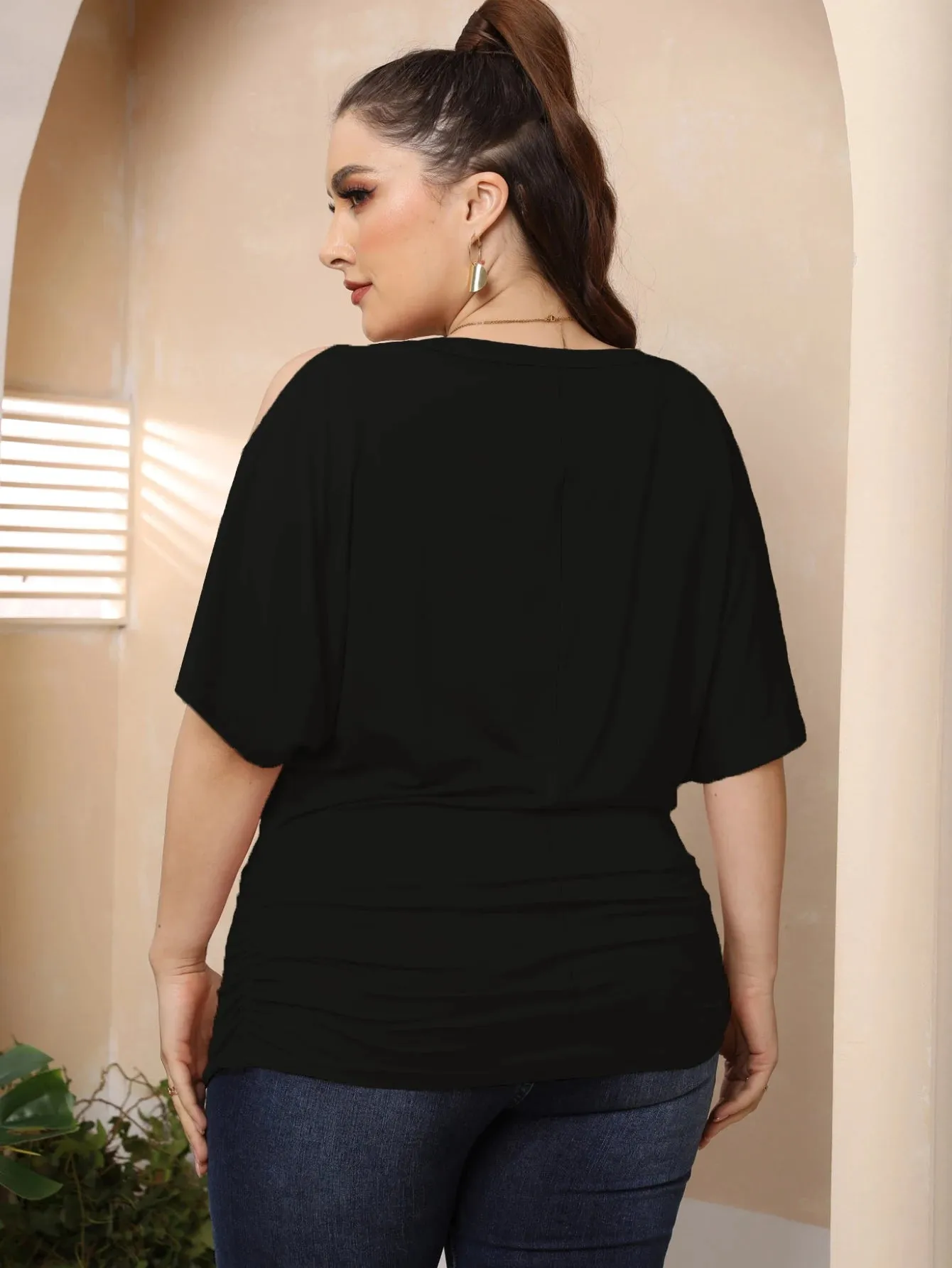 Summer Style Pleated Casual Slit Sleeve