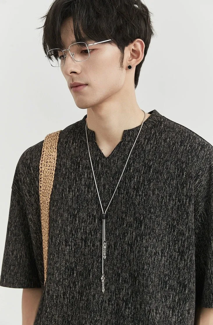 Textured V-Neck Half Sleeve Top