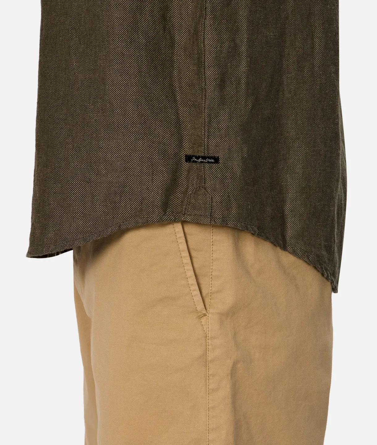The Trinidad Linen Blend L/s Shirt - Shamrock