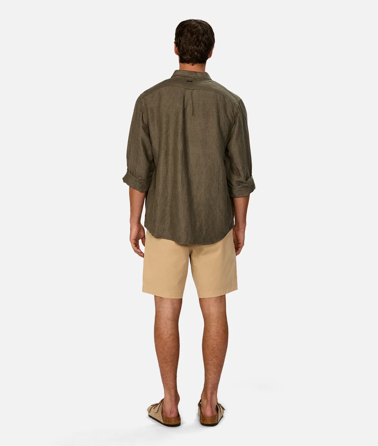 The Trinidad Linen Blend L/s Shirt - Shamrock