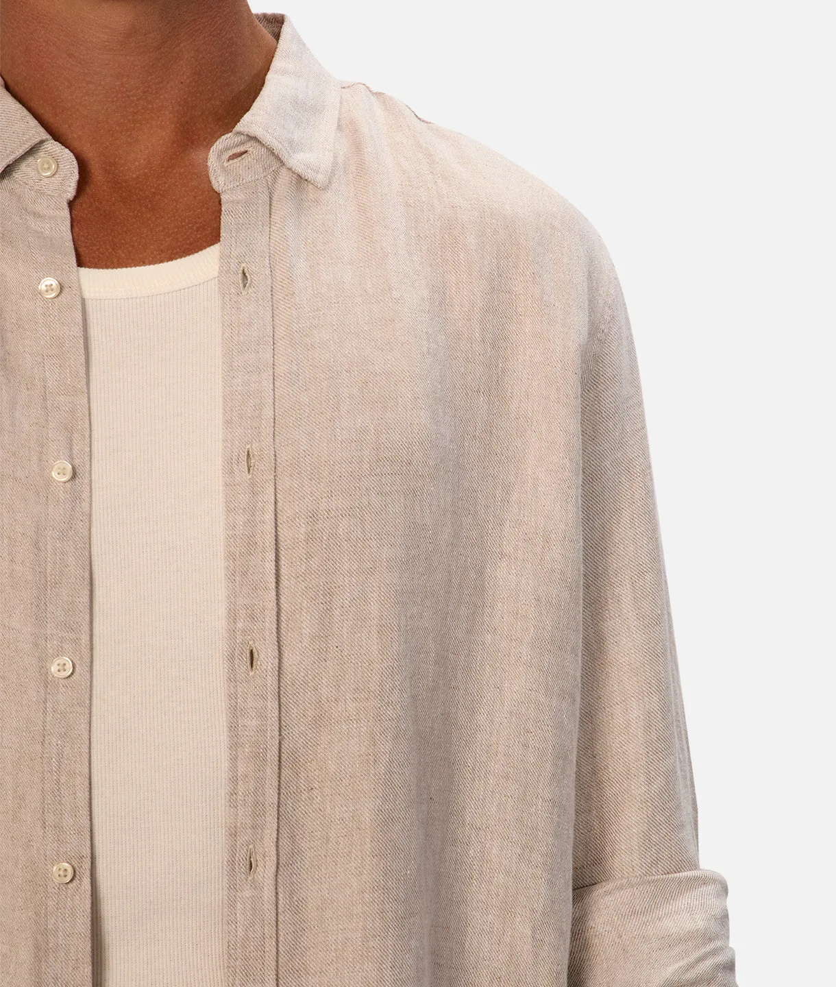The Trinidad Linen Blend L/s Shirt - YD Grain