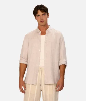 The Trinidad Linen Blend L/s Shirt - YD Grain