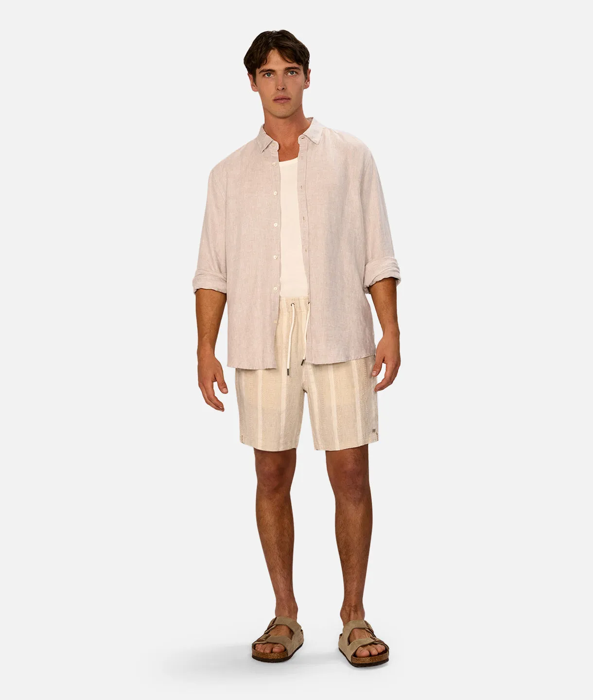 The Trinidad Linen Blend L/s Shirt - YD Grain