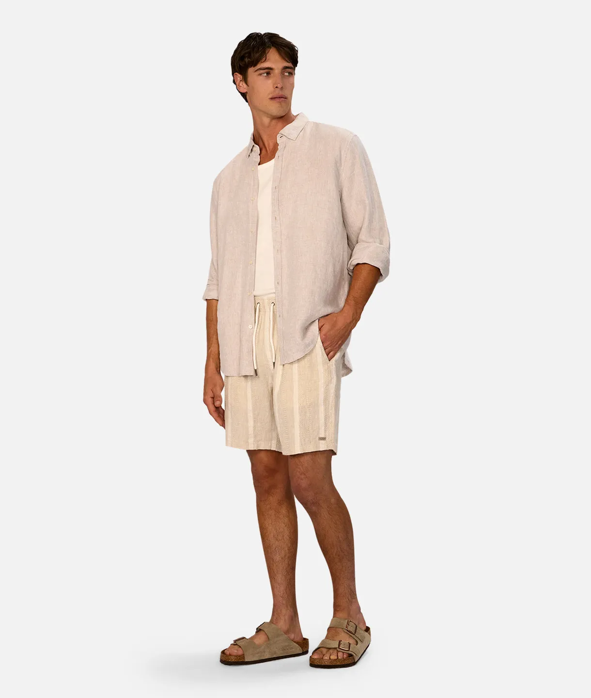 The Trinidad Linen Blend L/s Shirt - YD Grain