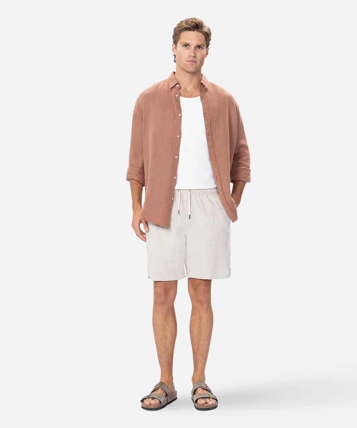 The Trinidad Linen L/s Shirt - Copper