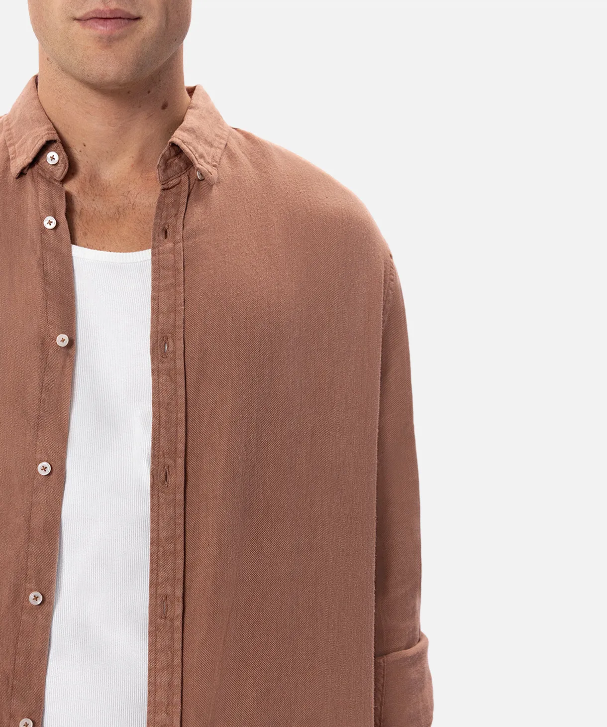 The Trinidad Linen L/s Shirt - Copper