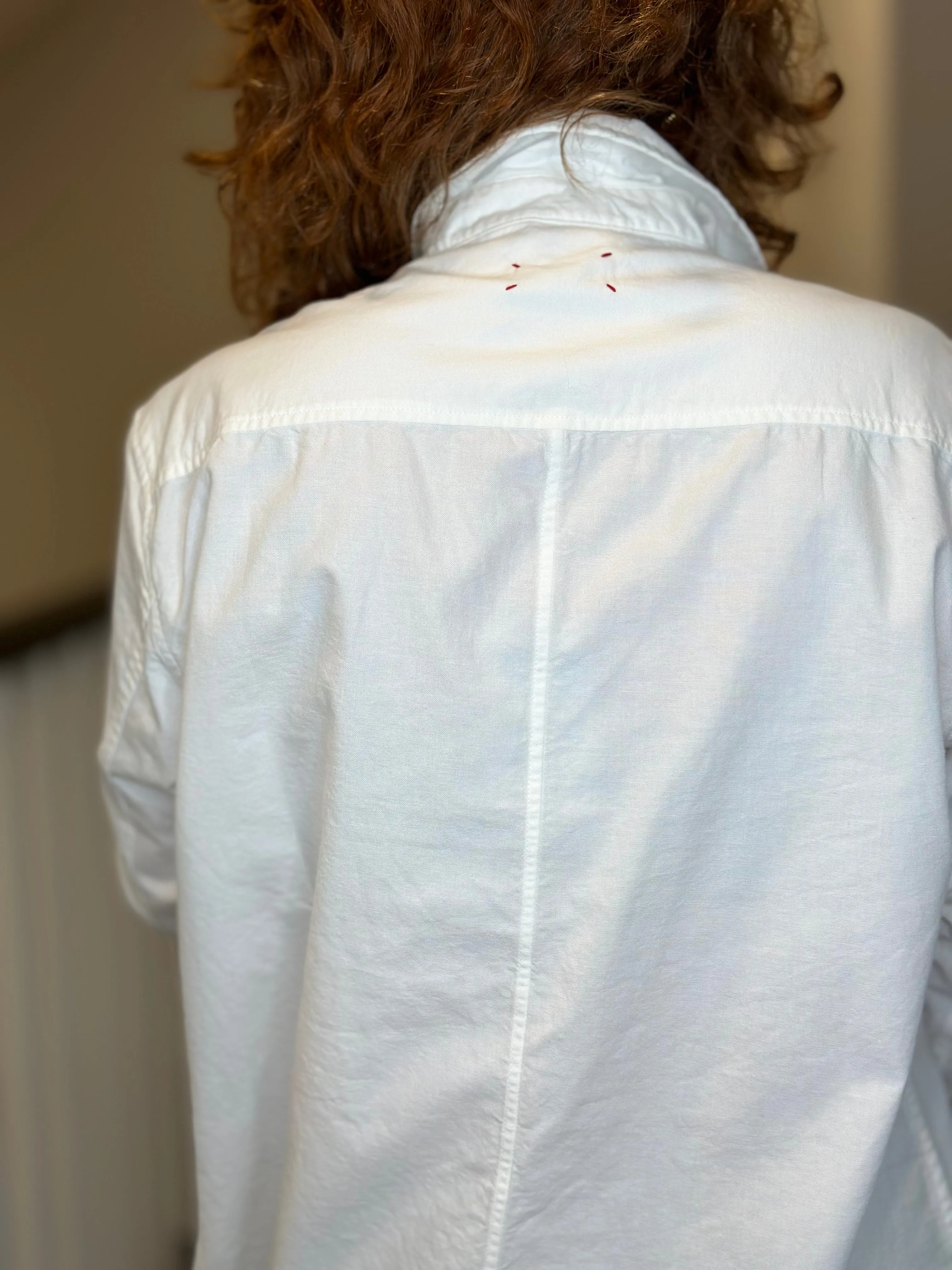 Voyageur - Bronte Relaxed Button Up Top in Oxford White