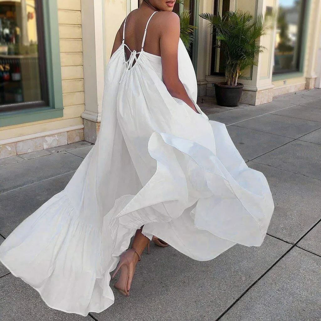 Whispering Summer Yellow Sleeveless Maxi Dress