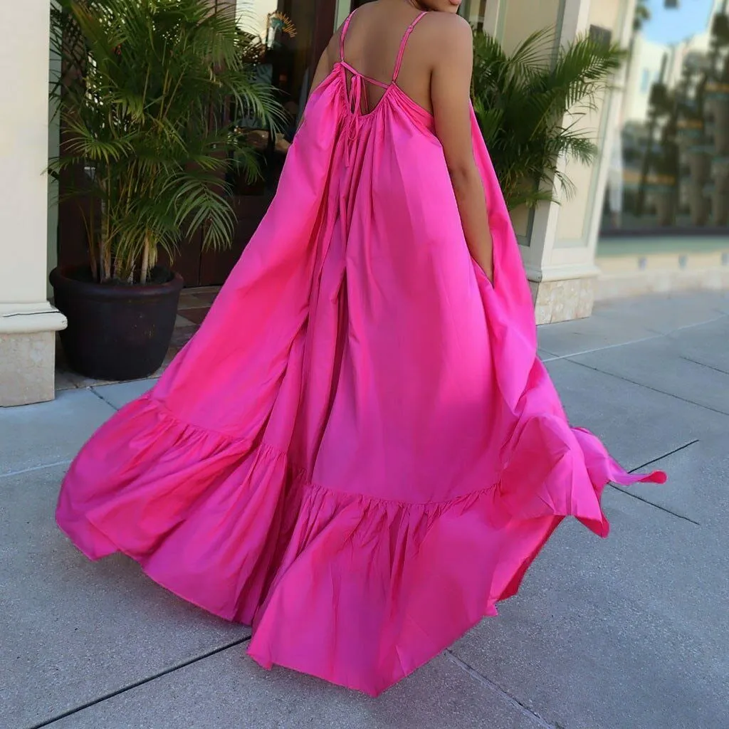 Whispering Summer Yellow Sleeveless Maxi Dress