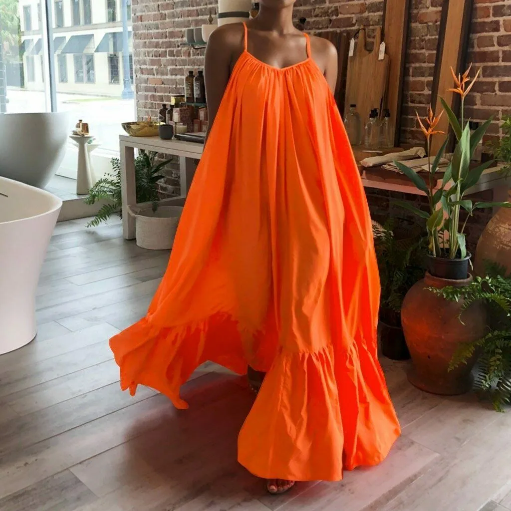 Whispering Summer Yellow Sleeveless Maxi Dress