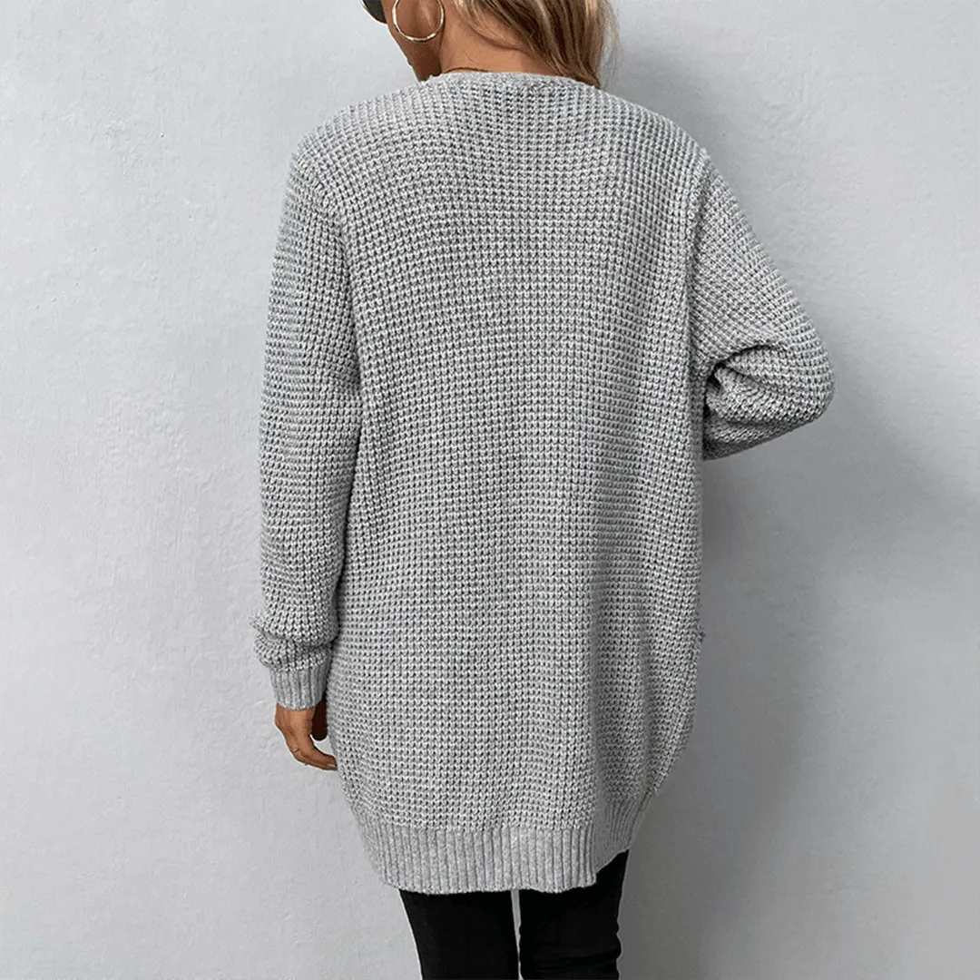 Women's Comfortable Long Knitted Cardigan with Pockets | Ideal for Autumn/Winter