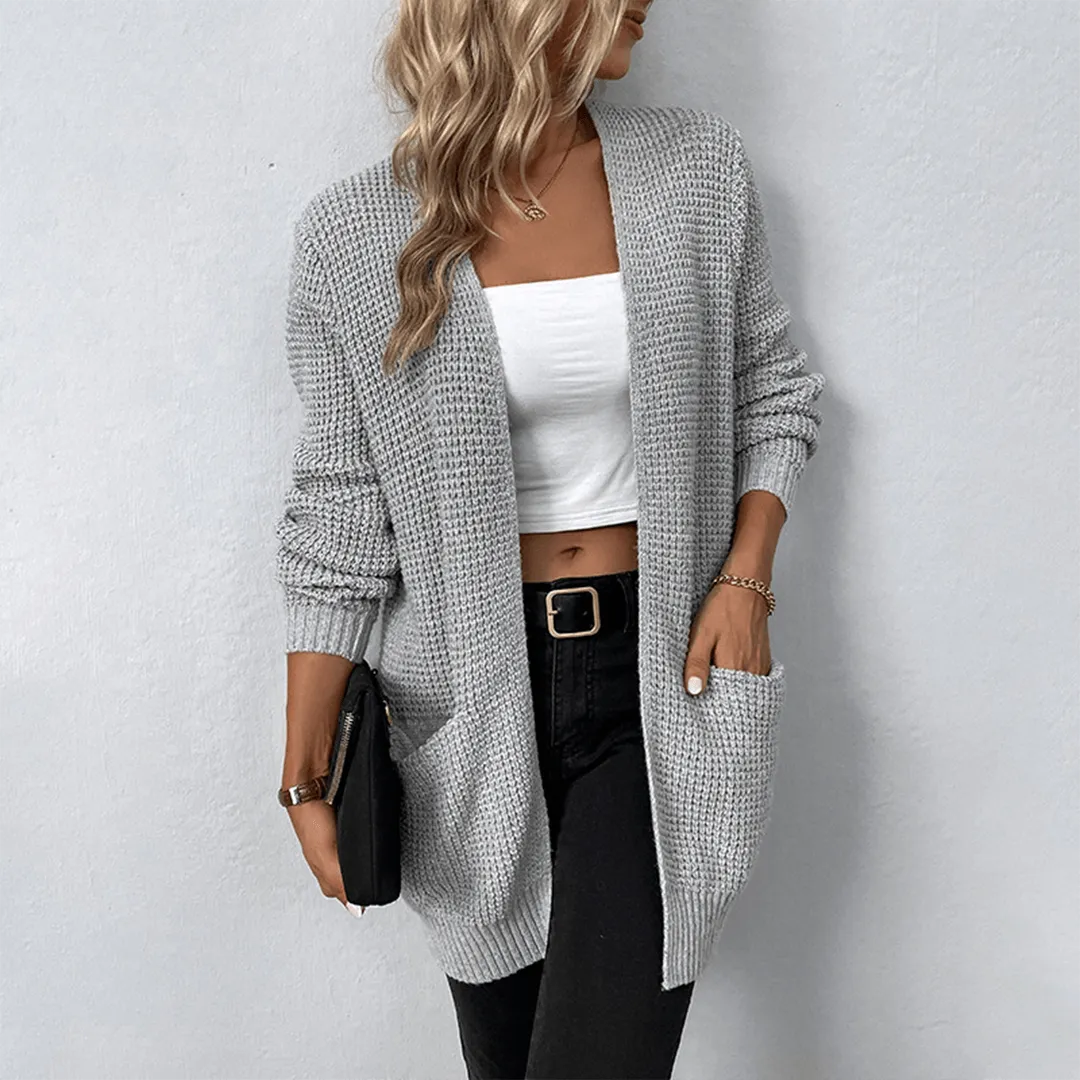 Women's Comfortable Long Knitted Cardigan with Pockets | Ideal for Autumn/Winter