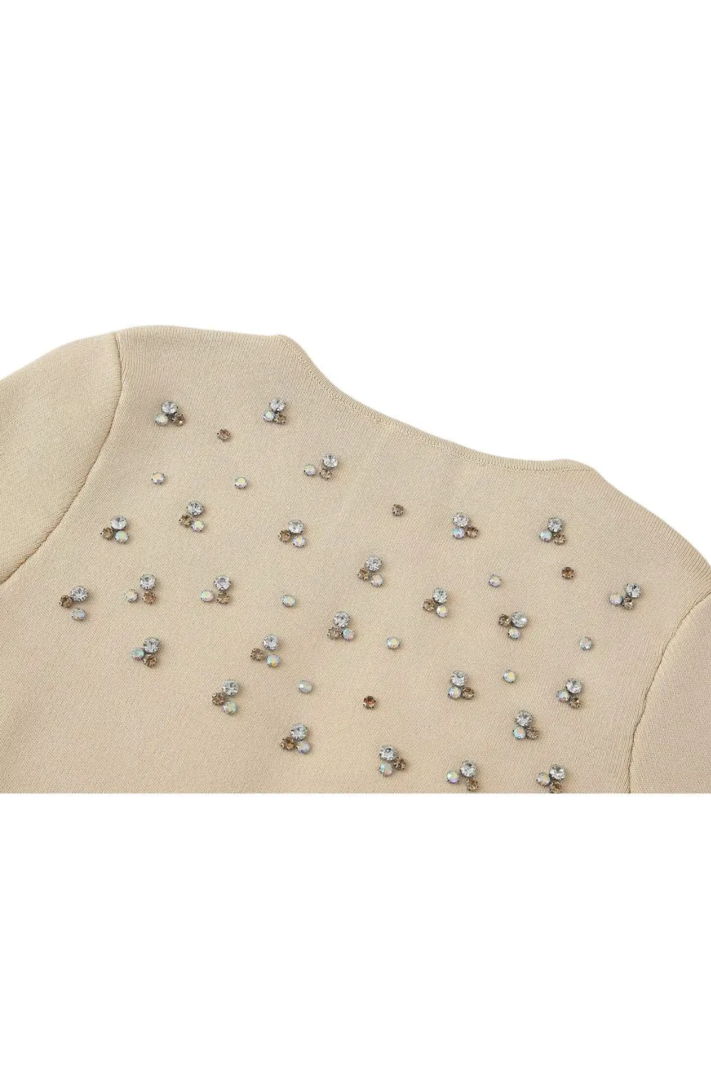 'Yaroslava' Diamante Knit Cardigan & Strapless Top Set